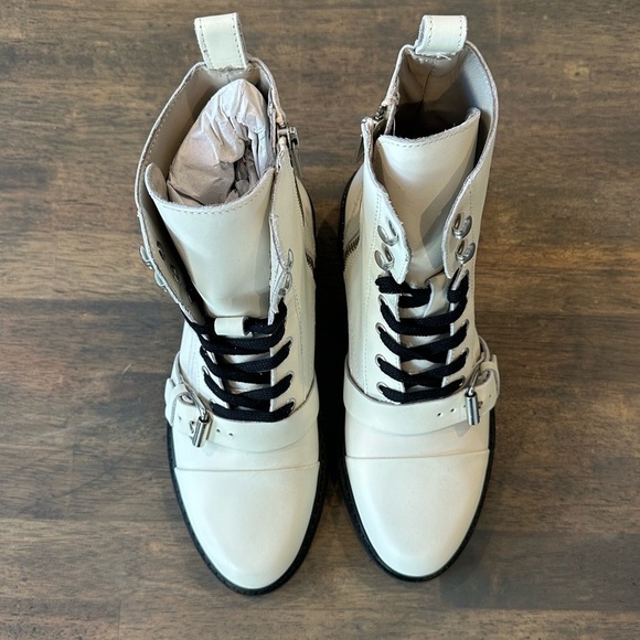 AllSaints Dusty Cap Toe Lug Sole Combat Boot Size 37 - Picture 3 of 10